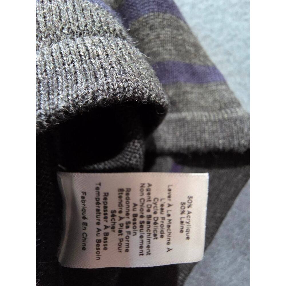 Talbots Wool blend Dress Knit Stripes Pockets Red Grey Blue Size 1X A010514 - Picture 7 of 8